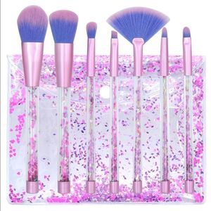 7 Piece Crystal Makeup Brush Kit